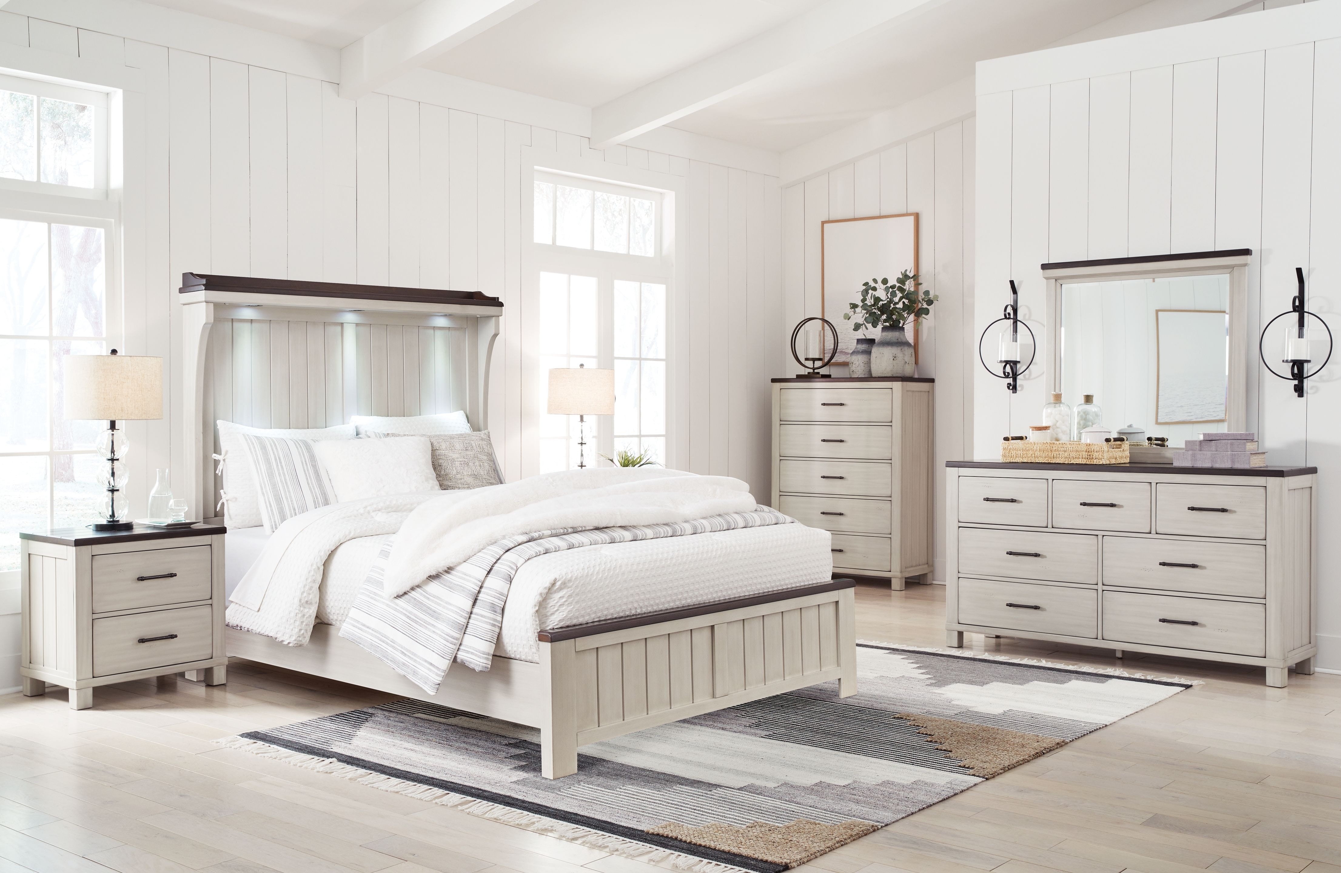 Ashley Darborn 5 Piece Queen Panel Bed Set B796-31-36-57-54-97